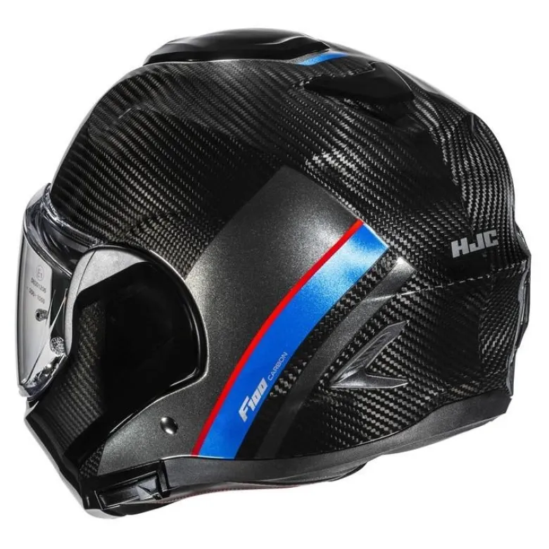 Kask szczękowy HJC F100 CARBON STAN BLACK/BLUE czarny niebieski