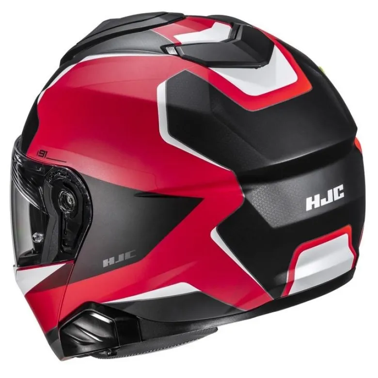 Kask szczękowy HJC I91 FELIO BLACK/RED czarny czerwony