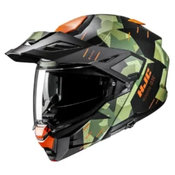 Kask szczękowy HJC I80 ROKI BLACK/GREEN czarny zielony