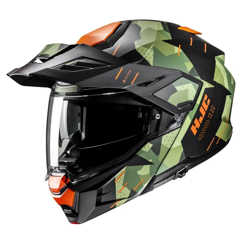 Kask szczękowy HJC I80 ROKI BLACK/GREEN czarny zielony