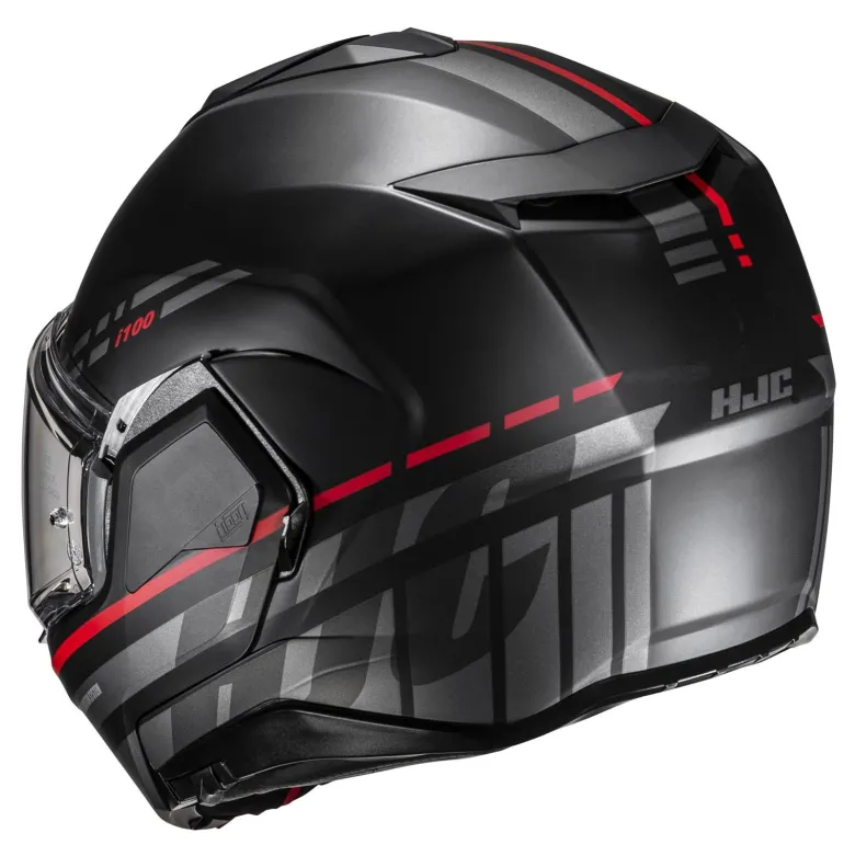 Kask szczękowy HJC I100 SYSMA BLACK/RED czarny czerwony