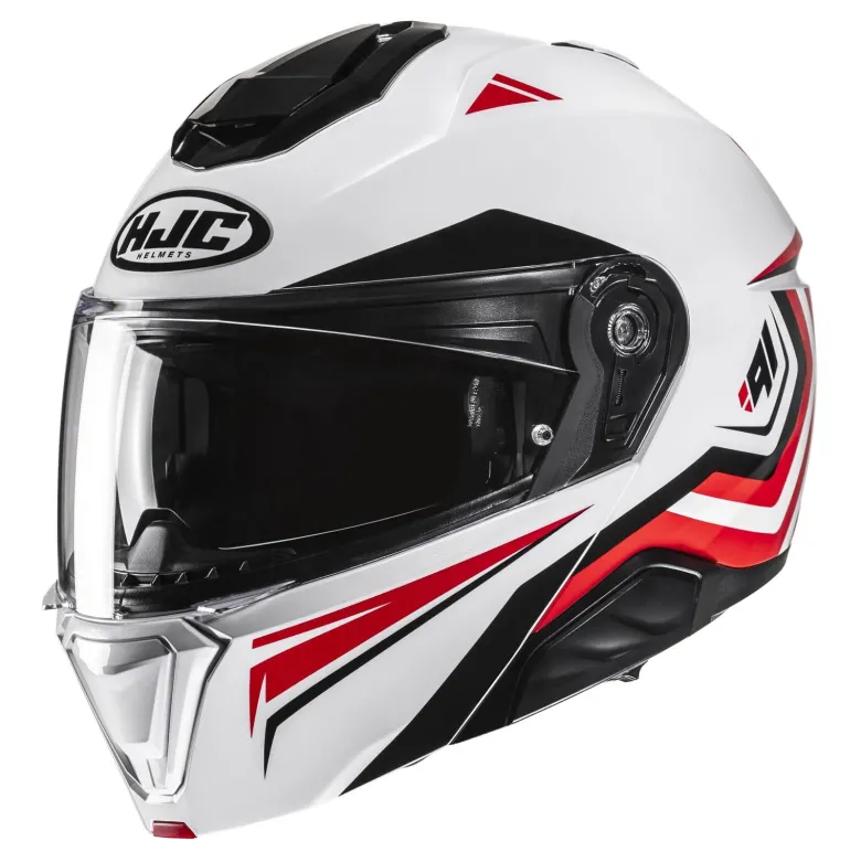 Kask szczękowy HJC I91 TRICUS WHITE/RED biały czerwony