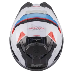 Kask szczękowy MT ATOM 2 SV HIGHLANDS WHITE/BLUE/RED biały czerwony niebieski czarny