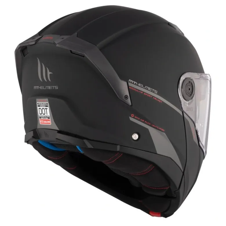 Kask szczękowy MT ATOM 2 SV SOLID MATT BLACK czarny mat