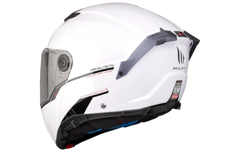 Kask szczękowy MT ATOM 2 SV SOLID GLOSS PEARL WHITE biały