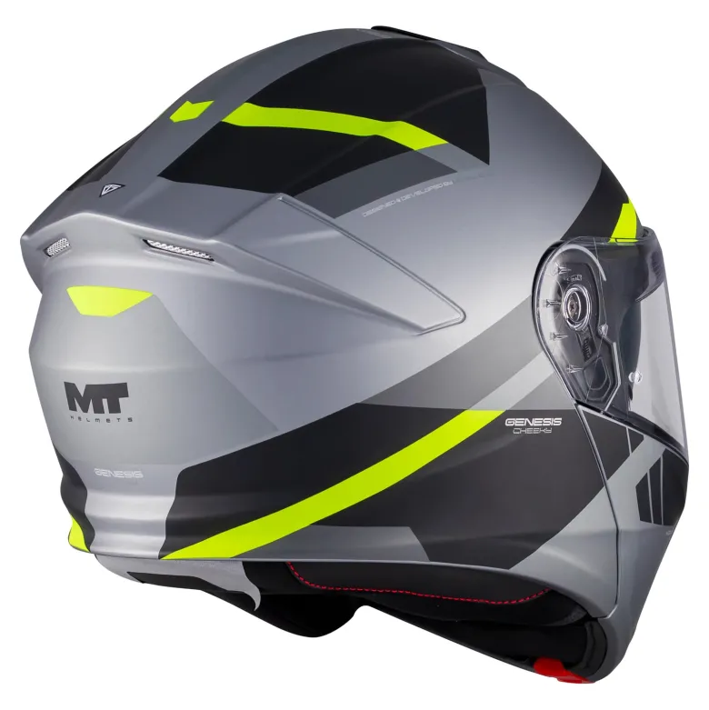 Kask szczękowy MT GENESIS R SV CHEEKY C3 MATT szary żółty fluo czarny