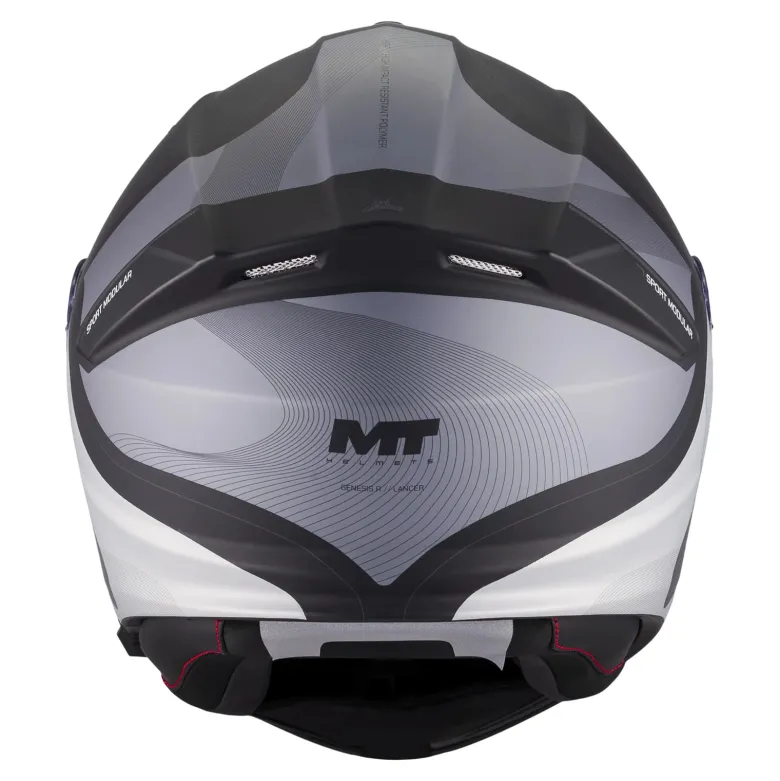 Kask szczękowy MT GENESIS R SV LANCER B12 MATT czarny szary biały