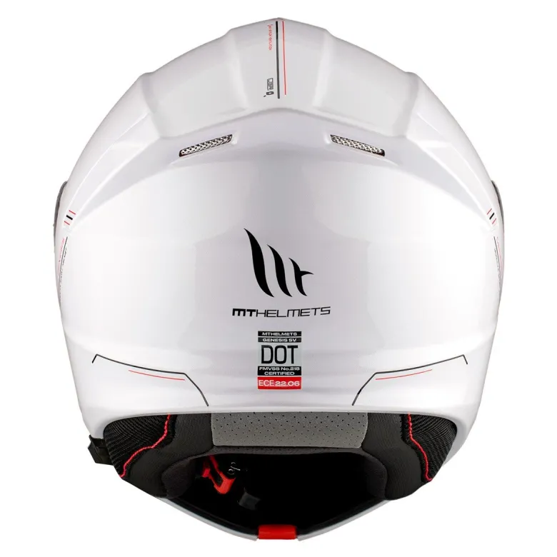 Kask szczękowy MT GENESIS SV SOLID GLOSS PEARL WHITE biały