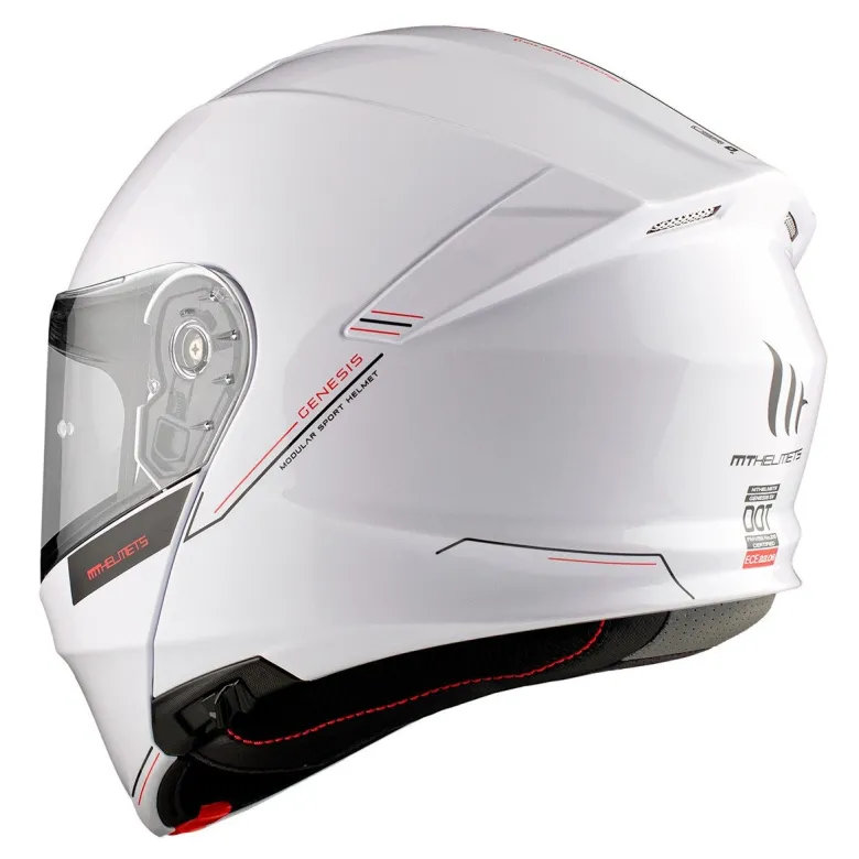Kask szczękowy MT GENESIS SV SOLID GLOSS PEARL WHITE biały