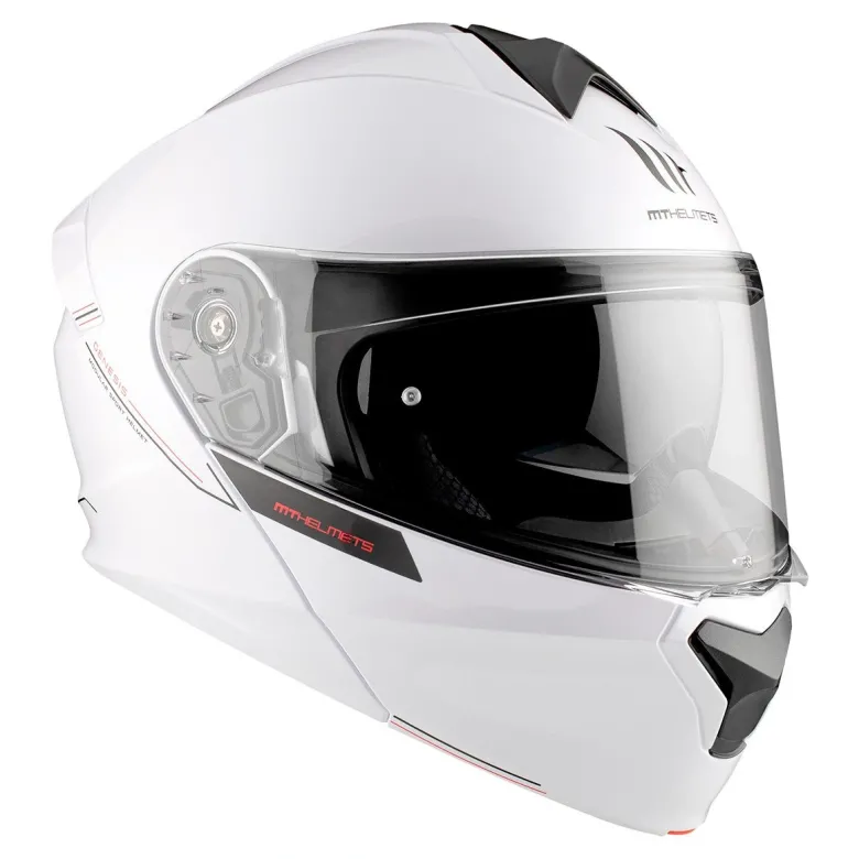 Kask szczękowy MT GENESIS SV SOLID GLOSS PEARL WHITE biały