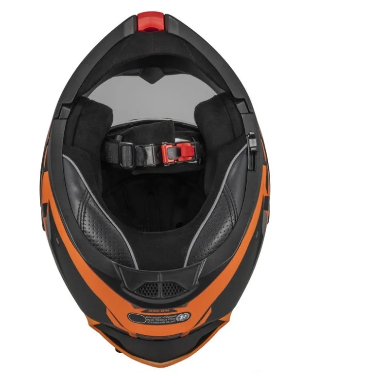 Kask szczękowy NZI COMBI 3 DUO DAILY BLACK ORANGE ANTRACITE MATT czarny pomarańczowy szary