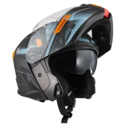 Kask szczękowy NZI COMBI 3 DUO METRIC ANTRACITE BLUE MATT szary niebieski
