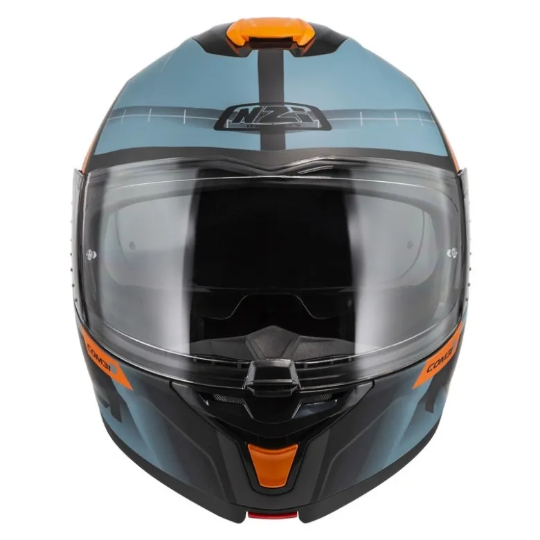 Kask szczękowy NZI COMBI 3 DUO METRIC ANTRACITE BLUE MATT szary niebieski