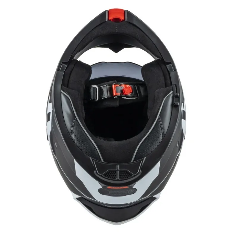 Kask szczękowy NZI COMBI 3 DUO METRIC BLACK RED MATT czarny czerwony