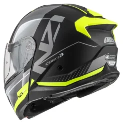 Kask szczękowy NZI COMBI 3 DUO ORBE BLACK ANTRACITE YELLOW MATT szary żółty