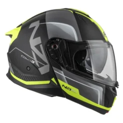 Kask szczękowy NZI COMBI 3 DUO ORBE BLACK ANTRACITE YELLOW MATT szary żółty