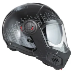 Kask szczękowy NZI MINIMOD META BLACK SILVER czarny srebrny