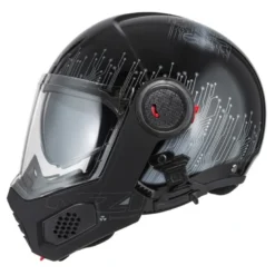 Kask szczękowy NZI MINIMOD META BLACK SILVER czarny srebrny