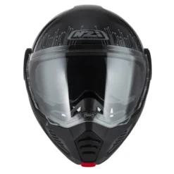Kask szczękowy NZI MINIMOD META BLACK SILVER czarny srebrny