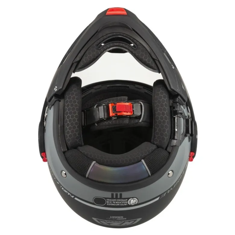 Kask szczękowy NZI MINIMOD SMART BLACK ANTRACITE MATT czarny szary