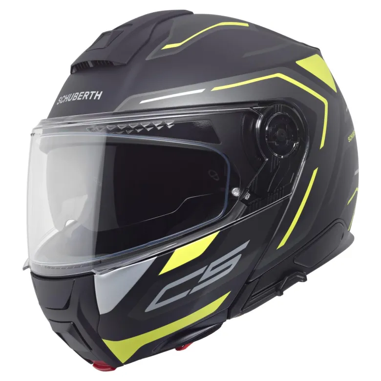 Kask szczękowy SCHUBERTH C5 ECE OMEGA YELLOW czarny żółty fluo