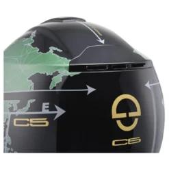 Kask szczękowy SCHUBERTH C5 ECE GLOBE GREEN zielony czarny