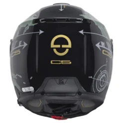 Kask szczękowy SCHUBERTH C5 ECE GLOBE GREEN zielony czarny