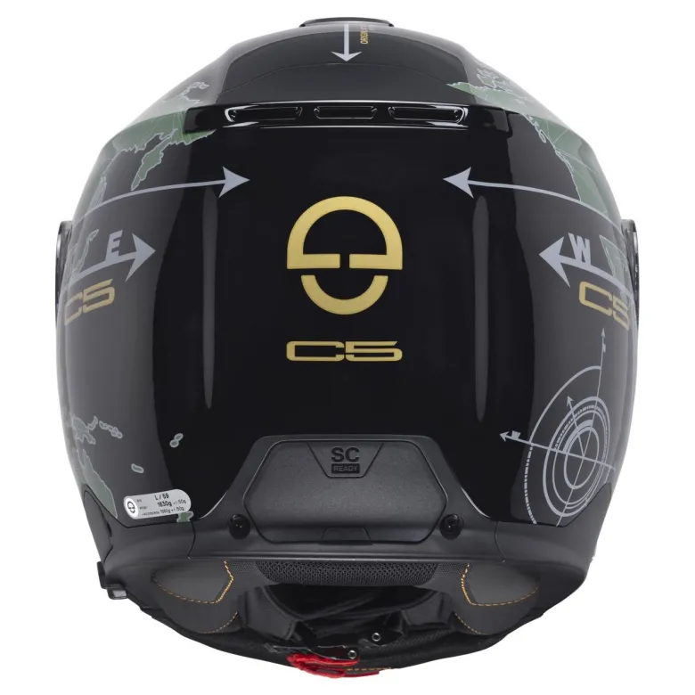 Kask szczękowy SCHUBERTH C5 ECE GLOBE GREEN zielony czarny