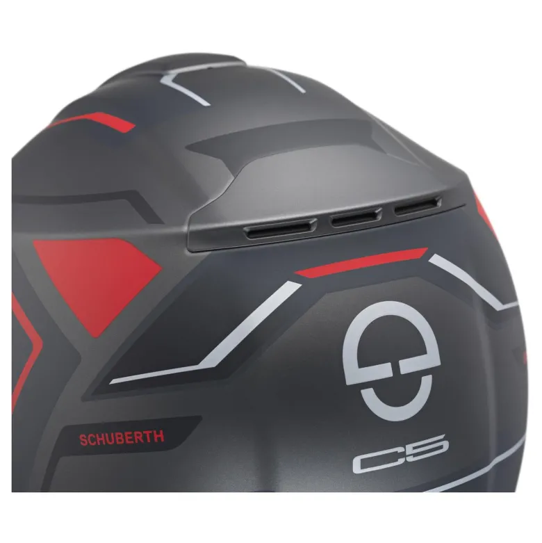Kask szczękowy SCHUBERTH C5 ECE OMEGA ANTHRACITE czarny szary czerwony