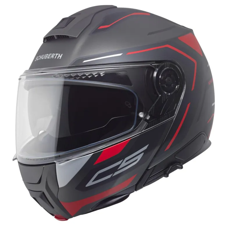 Kask szczękowy SCHUBERTH C5 ECE OMEGA ANTHRACITE czarny szary czerwony