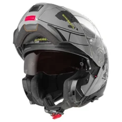 Kask szczękowy SCHUBERTH C5 ECE GLOBE GREY szary czarny żółty fluo