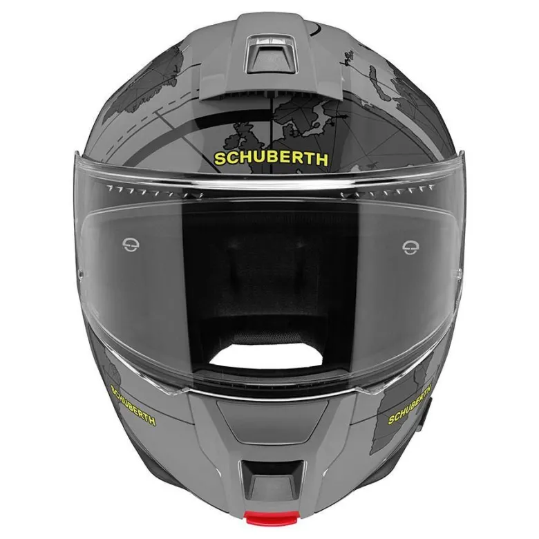 Kask szczękowy SCHUBERTH C5 ECE GLOBE GREY szary czarny żółty fluo