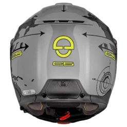 Kask szczękowy SCHUBERTH C5 ECE GLOBE GREY szary czarny żółty fluo