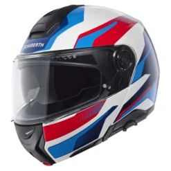 Kask szczękowy SCHUBERTH CONCEPT ECE TRACER BLUE biały niebieski czerwony