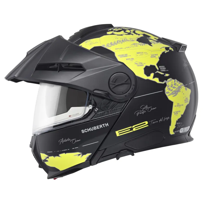 Kask szczękowy SCHUBERTH E2 ECE ATLAS YELLOW czarny żółty fluo