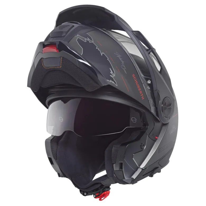 Kask szczękowy SCHUBERTH E2 ECE ATLAS ANTHRACITE czarny szary czerwony