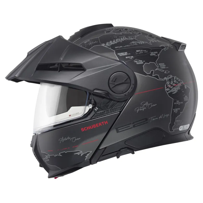 Kask szczękowy SCHUBERTH E2 ECE ATLAS ANTHRACITE czarny szary czerwony