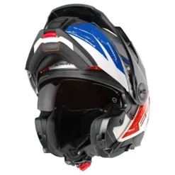 Kask szczękowy SCHUBERTH E2 ECE EXPLORER BLUE niebieski czerwony biały