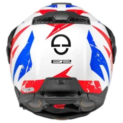 Kask szczękowy SCHUBERTH E2 ECE EXPLORER BLUE niebieski czerwony biały
