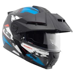 Kask szczękowy SCHUBERTH E2 ECE TRAIL BLUE biały czerwony niebieski szary
