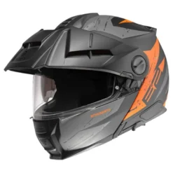 Kask szczękowy SCHUBERTH E2 ECE EXPLORER ORANGE szary pomarańczowy czarny