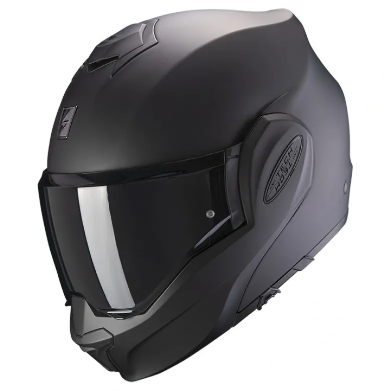 Kask szczękowy SCORPION EXO-TECH EVO SOLID MATT BLACK czarny mat