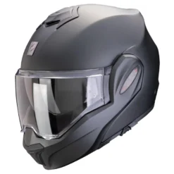Kask szczękowy SCORPION EXO-TECH EVO PRO SOLID PEARL BLACK MATT czarny mat