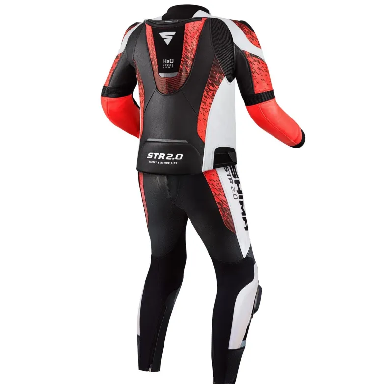 Kombinezon dwuczęściowy SHIMA STR 2.0 RED FLUO czarny czerwony fluo biały