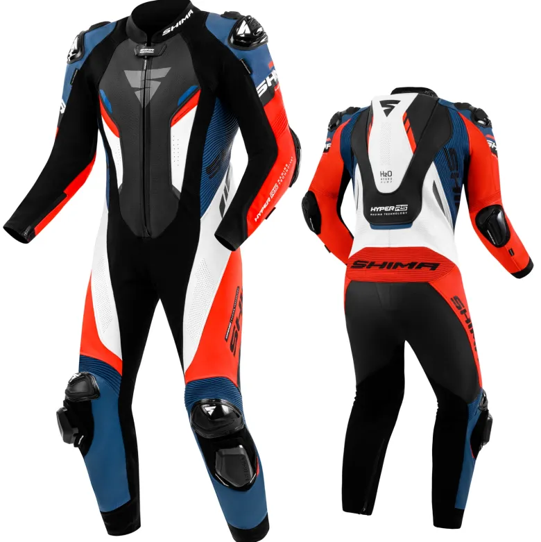 Kombinezon jednoczęściowy SHIMA HYPER RS WHITE/BLUE czarny czerwony fluo biały niebieski