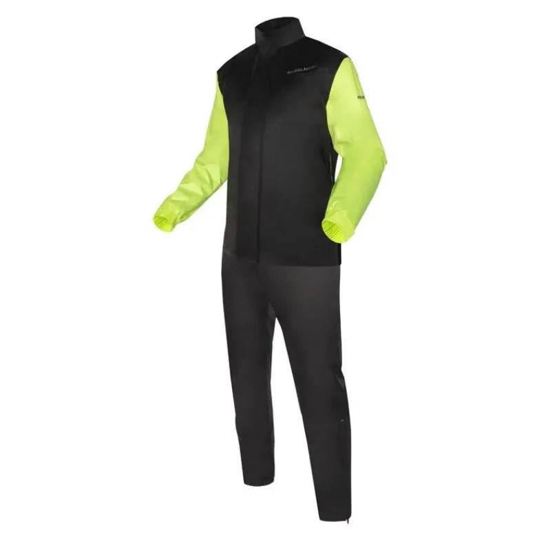 Kombinezon przeciwdeszczowy REBELHORN RAIN BLACK/FLUO YELLOW czarny żółty fluo