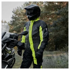 Kombinezon przeciwdeszczowy REBELHORN TRAVEL BLACK/FLO YELLOW czarny żółty fluo