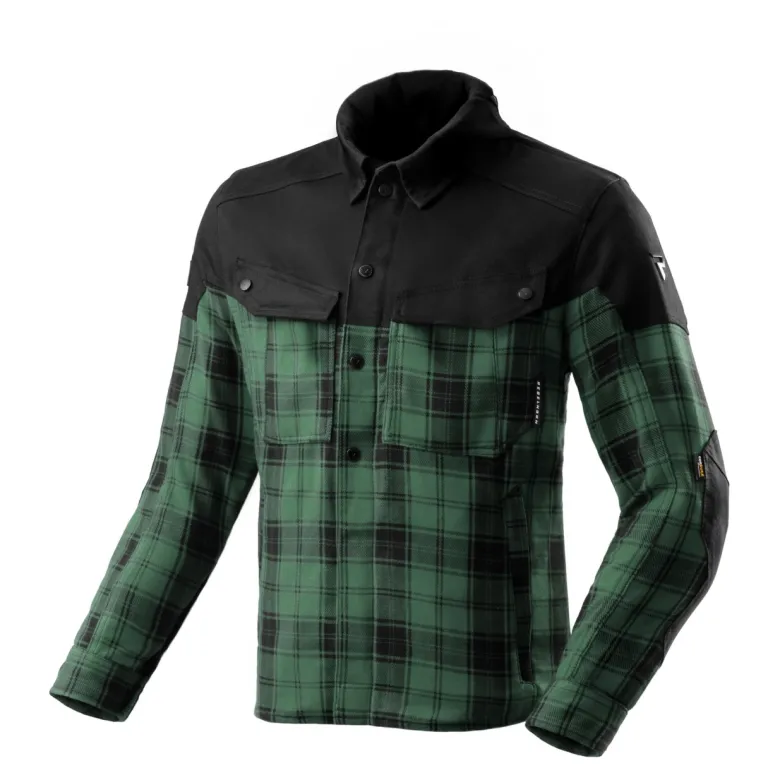 Koszula motocyklowa REBELHORN SHIFTER BLACK/GREEN czarny zielony