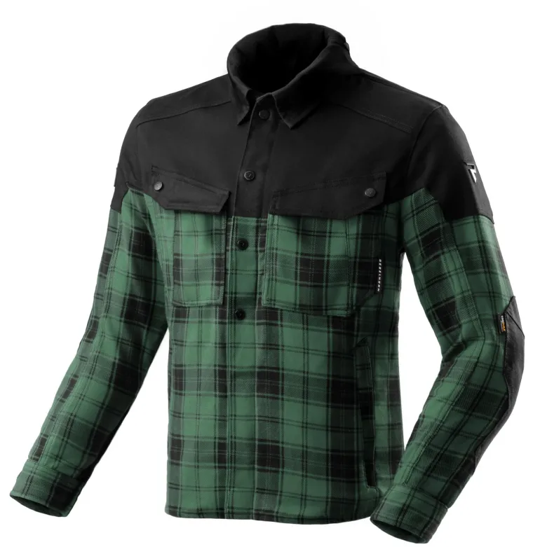 Koszula motocyklowa REBELHORN SHIFTER BLACK/GREEN czarny zielony