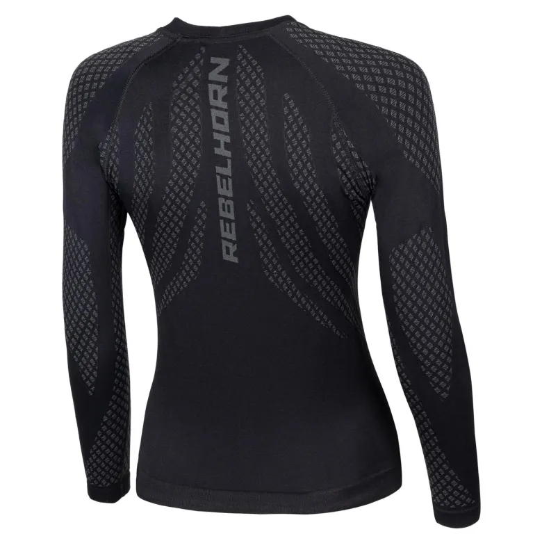 Koszulka termoaktywna damska REBELHORN ACTIVE II LADY BLACK/GREY czarny szary